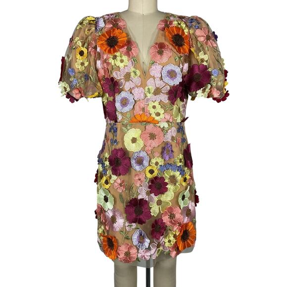 Elliatt 'Rosalind' Beige Polyamide Dress Size L - Picture 2 of 6